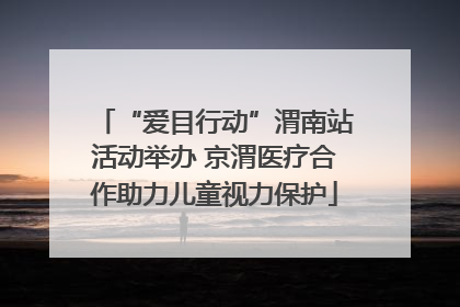 “爱目行动”渭南站活动举办 京渭医疗合作助力儿童视力保护