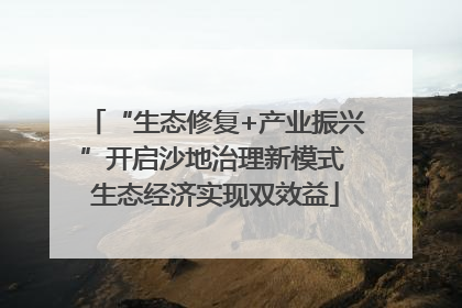 “生态修复+产业振兴”开启沙地治理新模式 生态经济实现双效益