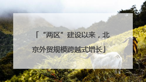 “两区”建设以来，北京外贸规模跨越式增长