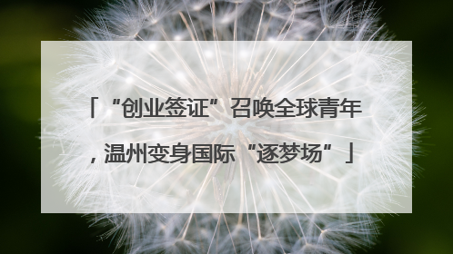 “创业签证”召唤全球青年，温州变身国际“逐梦场”