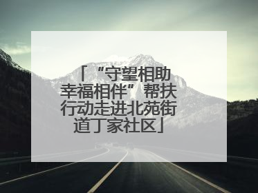“守望相助 幸福相伴”帮扶行动走进北苑街道丁家社区