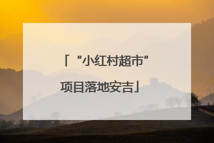 “小红村超市”项目落地安吉
