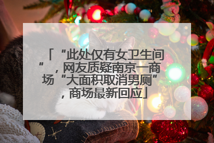 “此处仅有女卫生间”，网友质疑南京一商场“大面积取消男厕”，商场最新回应
