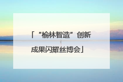 “榆林智造”创新成果闪耀丝博会