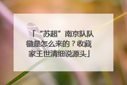 “苏超”南京队队徽是怎么来的？收藏家王世清细说源头