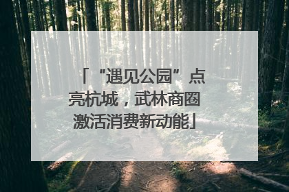 “遇见公园”点亮杭城，武林商圈激活消费新动能