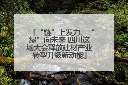 “链”上发力、“绿”向未来 四川这场大会释放建材产业转型升级新动能