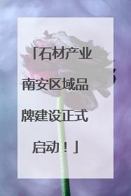 石材产业南安区域品牌建设正式启动！