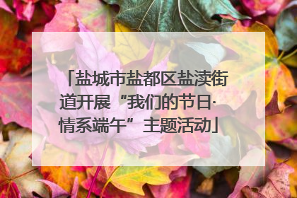 盐城市盐都区盐渎街道开展“我们的节日·情系端午”主题活动