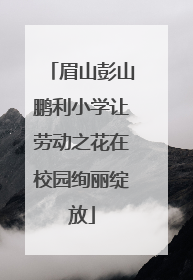 眉山彭山鹏利小学让劳动之花在校园绚丽绽放