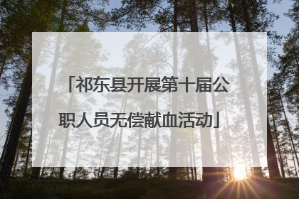 祁东县开展第十届公职人员无偿献血活动