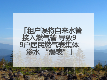 租户误将自来水管接入燃气管 导致99户居民燃气表集体渗水 “爆表”
