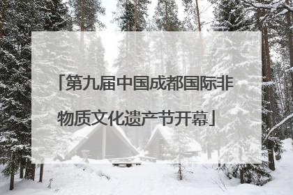 第九届中国成都国际非物质文化遗产节开幕