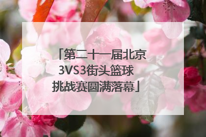 第二十一届北京3VS3街头篮球挑战赛圆满落幕