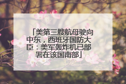 美第三艘航母驶向中东，西班牙国防大臣：美军轰炸机已部署在该国南部