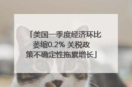 美国一季度经济环比萎缩0.2% 关税政策不确定性拖累增长