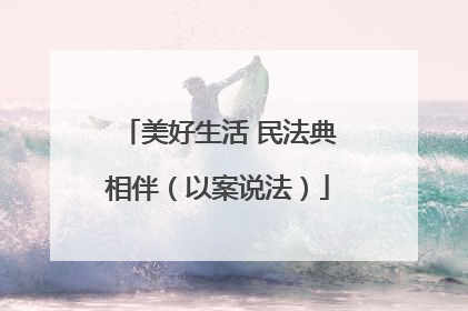 美好生活 民法典相伴（以案说法）