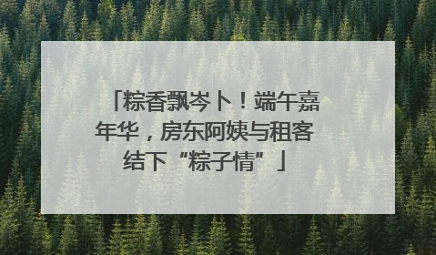 粽香飘岑卜！端午嘉年华，房东阿姨与租客结下“粽子情”