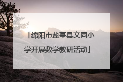 绵阳市盐亭县文同小学开展数学教研活动