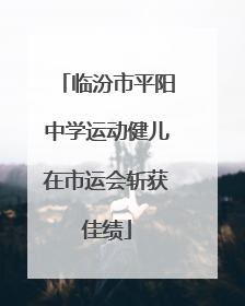 临汾市平阳中学运动健儿在市运会斩获佳绩