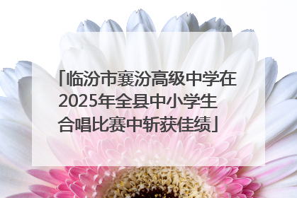 临汾市襄汾高级中学在2025年全县中小学生合唱比赛中斩获佳绩