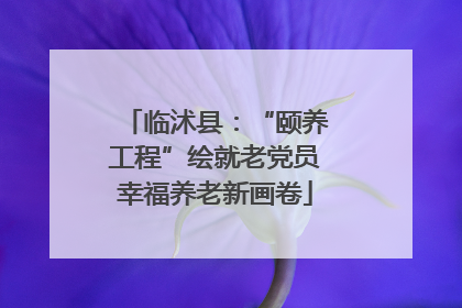 临沭县：“颐养工程”绘就老党员幸福养老新画卷