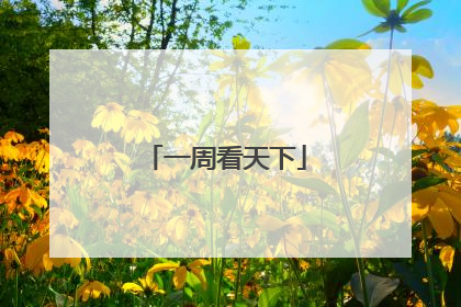 一周看天下