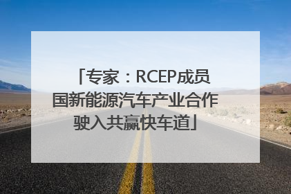 专家：RCEP成员国新能源汽车产业合作驶入共赢快车道