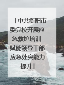 中共衡阳市委党校开展应急救护培训 赋能领导干部应急处突能力提升