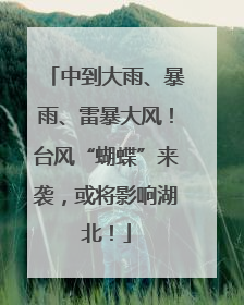 中到大雨、暴雨、雷暴大风！台风“蝴蝶”来袭，或将影响湖北！