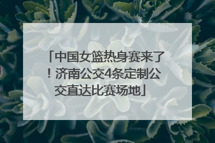 中国女篮热身赛来了！济南公交4条定制公交直达比赛场地