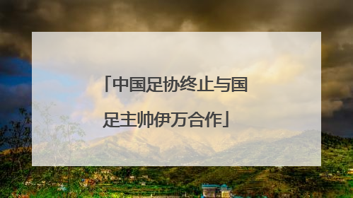 中国足协终止与国足主帅伊万合作