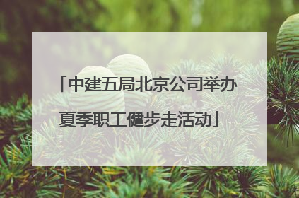 中建五局北京公司举办夏季职工健步走活动