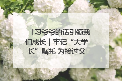 习爷爷的话引领我们成长｜牢记“大学长”嘱托 为接过父辈接力棒全力以赴