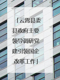 云霄县委县政府主要领导调研党建引领国企改革工作