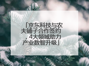 京东科技与农夫铺子合作签约，4大领域助力产业数智升级