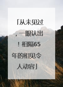 从未见过，一眼认出！相隔65年的相见令人动容