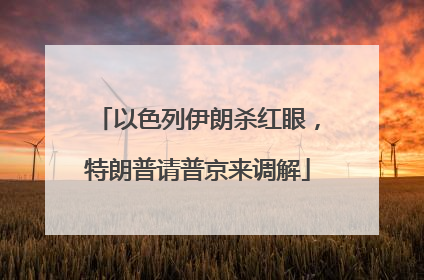 以色列伊朗杀红眼，特朗普请普京来调解