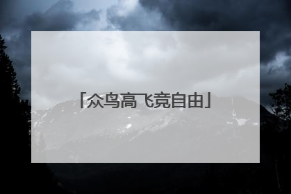 众鸟高飞竞自由