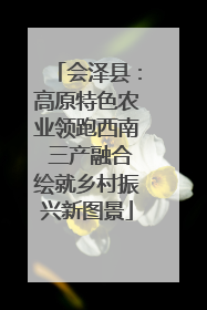 会泽县：高原特色农业领跑西南 三产融合绘就乡村振兴新图景
