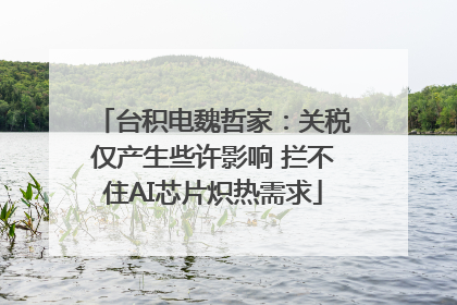 台积电魏哲家：关税仅产生些许影响 拦不住AI芯片炽热需求