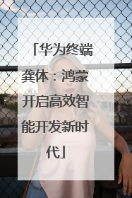 华为终端龚体：鸿蒙开启高效智能开发新时代
