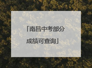 南昌中考部分成绩可查询
