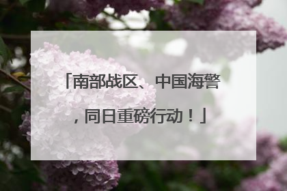南部战区、中国海警，同日重磅行动！