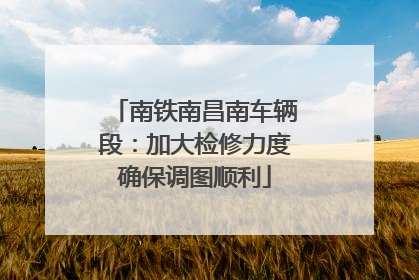 南铁南昌南车辆段：加大检修力度确保调图顺利