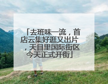 去班味一流，首店云集好逛又出片，天目里国际街区今天正式开街