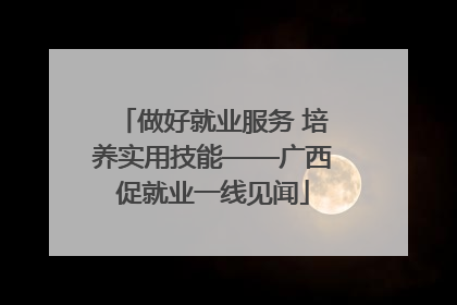 做好就业服务 培养实用技能——广西促就业一线见闻