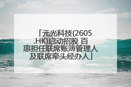 元光科技(2605.HK)启动招股 百惠担任联席账簿管理人及联席牵头经办人
