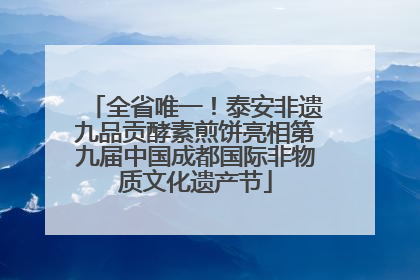 全省唯一！泰安非遗九品贡酵素煎饼亮相第九届中国成都国际非物质文化遗产节