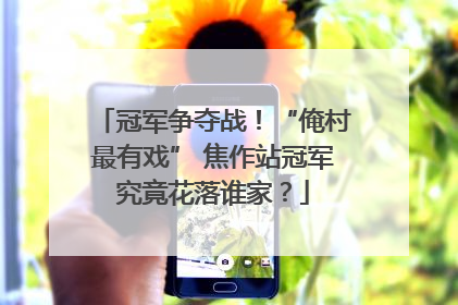 冠军争夺战！“俺村最有戏” 焦作站冠军究竟花落谁家？